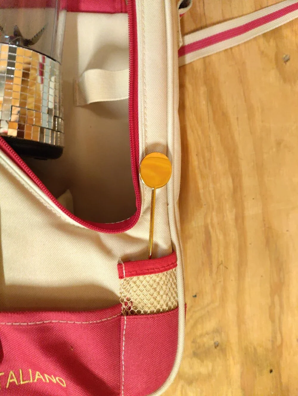 Galliano Aperitivo Italiano Canvas Picnic Cocktail Bag Messenger Accessories Set